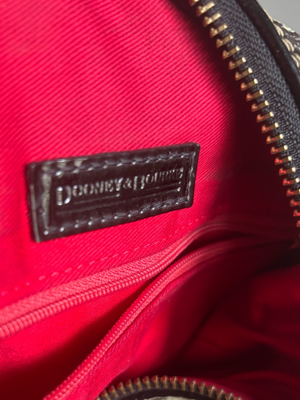 Dooney & Bourne Black/Cream Snake-Skin Print Leather Hobo Bag w Patent Leather - Picture 9 of 16